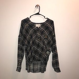 JOA Los Angeles Plaid Top